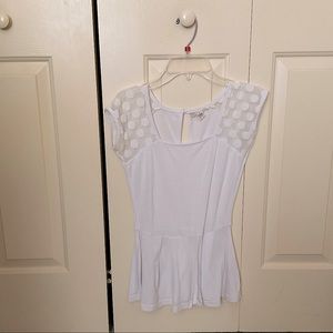 Derek Heart White Blouse (Size S)